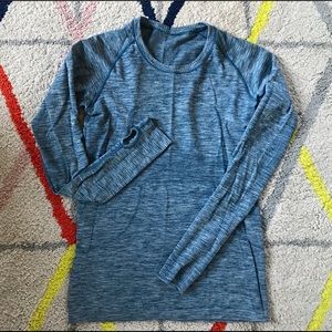 Lululemon Swiftly Long Sleeve Sz 10, Blue